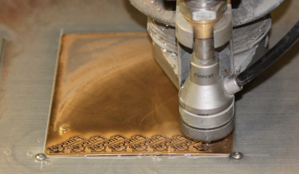 Precision cutting with Finepart abrasive micro waterjet machine