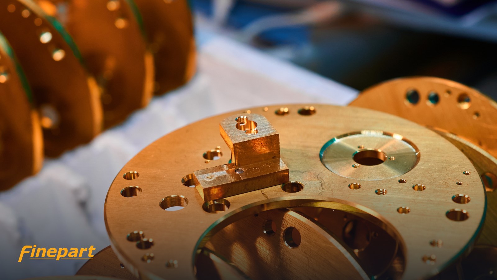 Copper and brass sheet, reflective metals that scatter a laser beam and are cut cold by micro abrasive waterjet