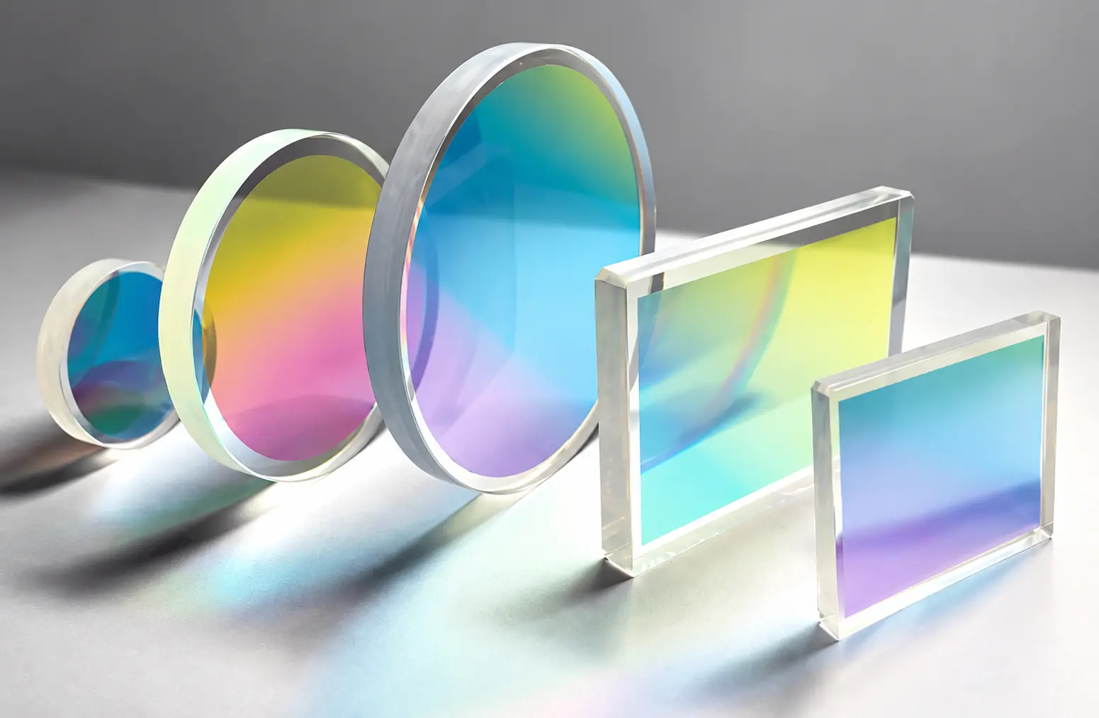 Optical components illustrating Finecut applications in photonics